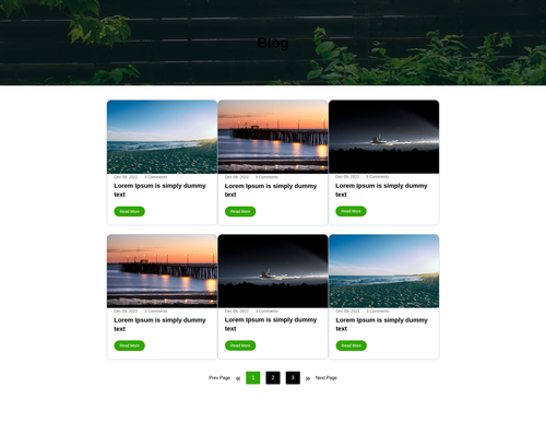 blog page design with with hero section and blog section.png