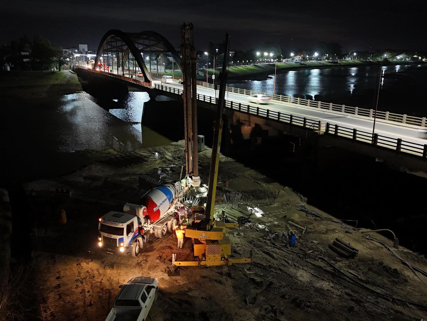 Avanza a paso firme la construcción del nuevo Puente Santa Fe-Santo Tomé