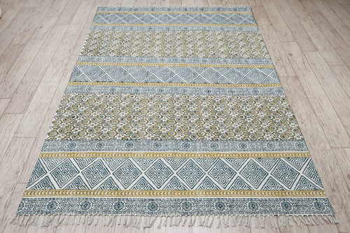 Indian Cotton Black Brown Rug Floral Cotton Rug Kilim Area Rug Hand Block Printed Rug Living Room Ha.jpg