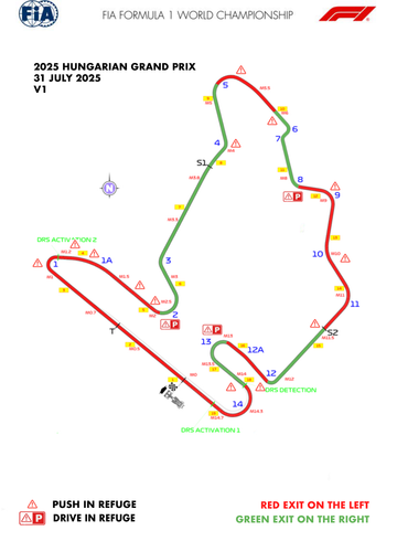 [Hungarian GP]Doc 4 Event Notes Circuit Map, Pit Lane, Emergency Exits Map, Quarantine Zone and Red .png