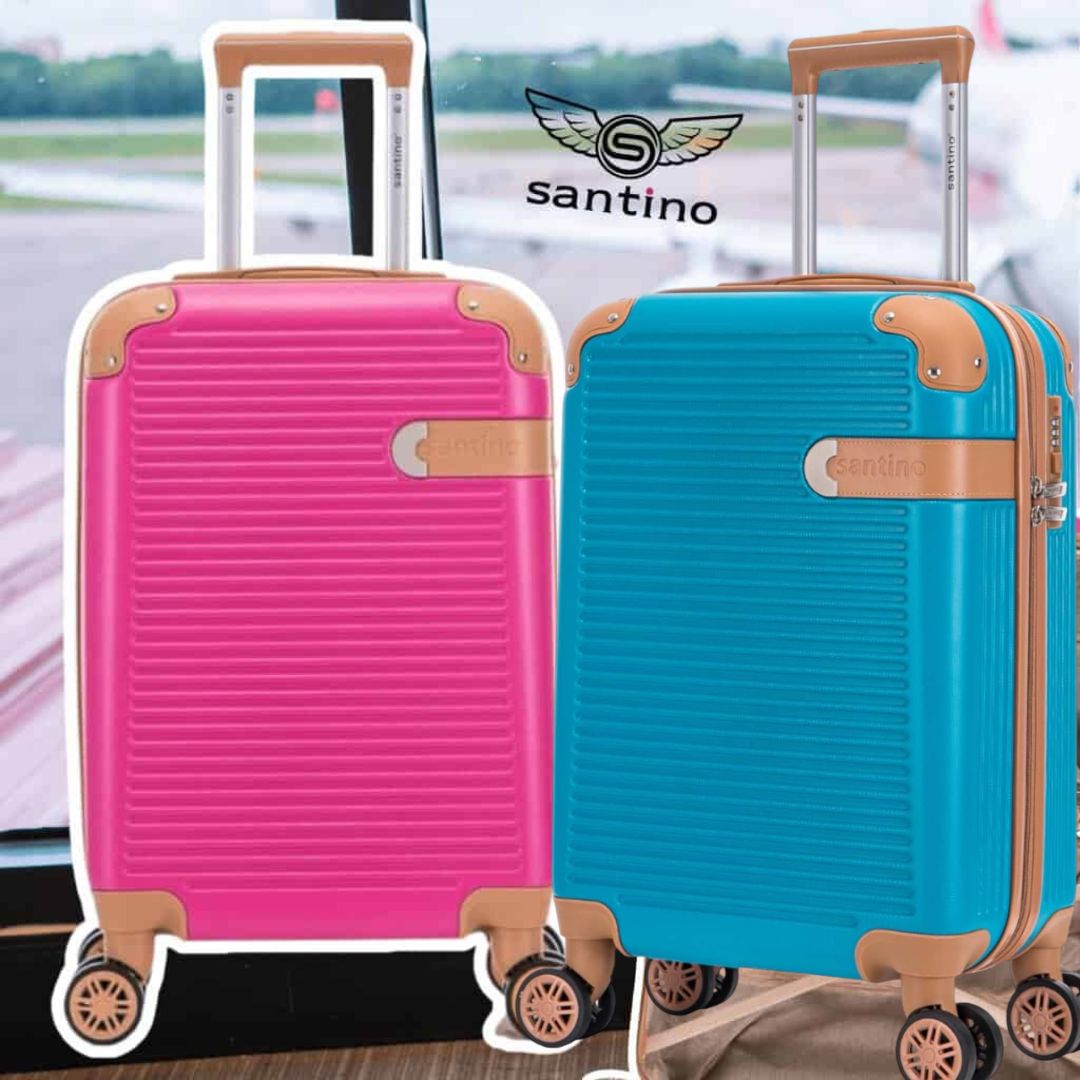 Mala de Viagem de Bordo Nice 10kg Rígida ABS Padrão ANAC com 4 Rodas duplas 360º e Trava de segredo numérico, divisória interna com zíper e elástico de fixação, Santino – ABEV407P15