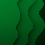 Dark green abstract layered waves background with dark and light green shades