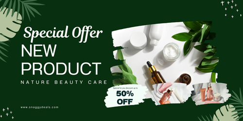 Green and White Nature Illustrative Simple New Product Sale Banner.png