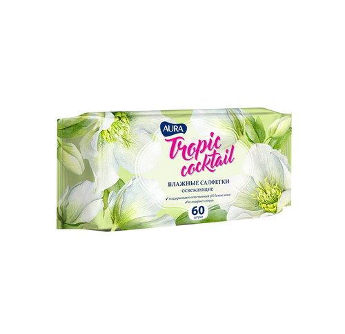 4600999006968 Салфетки Влажные Aura Tropic Coctail 60 Шт.jpg
