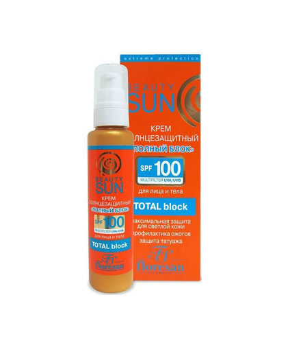 4605319011417 КРЕМ СОЛНЦЕЗАЩИТНЫЙ FLORESAN BEAUTY SUN SPF 100 ПОЛНЫЙ БЛОК Ф 285 75 МЛ.png
