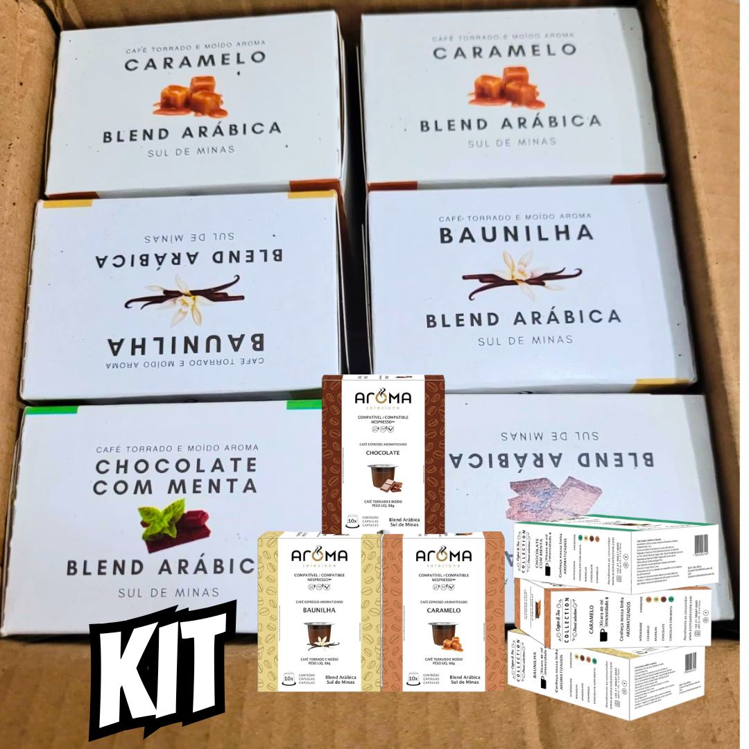 Aroma Selezione 60 Cápsulas Aroma Café Variado Aromatizado – Cápsulas Para Nespresso