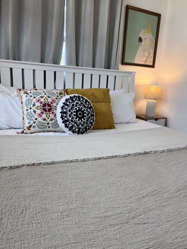 Muslin Bed Blanket Blanket Taupe (4).jpg