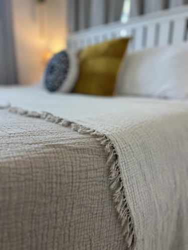 Muslin Bed Blanket Blanket Taupe (7).jpg
