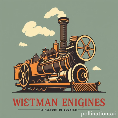 a visually striking graphic that juxtaposes historical mechanization like steam engines with moder.1