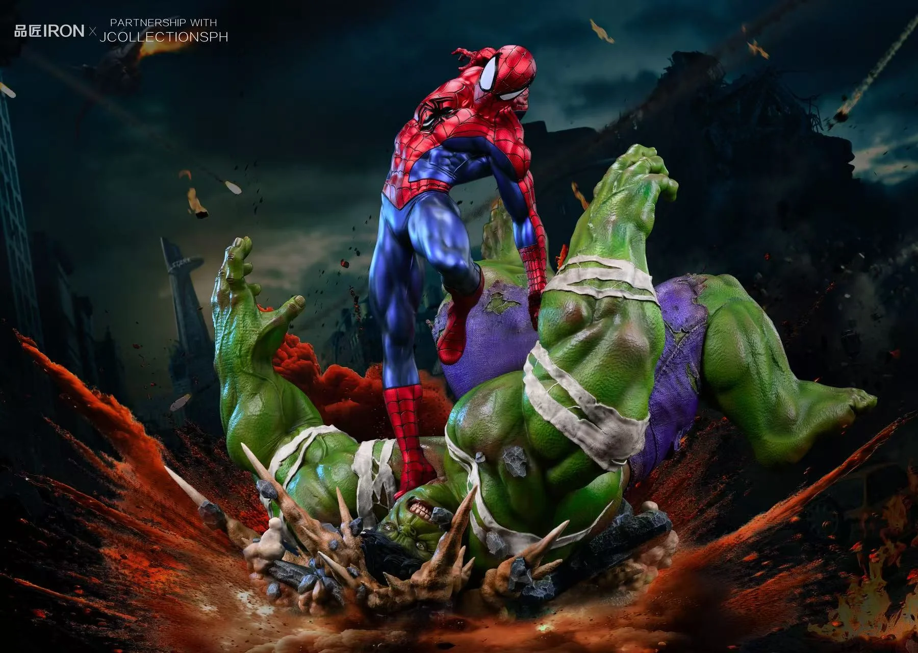 Spider‑Man vs Hulk 1/4 Scale Statue by IRON Studio Spider‑Man vs Hulk 1/4 Scale Statue by IRON Studio
