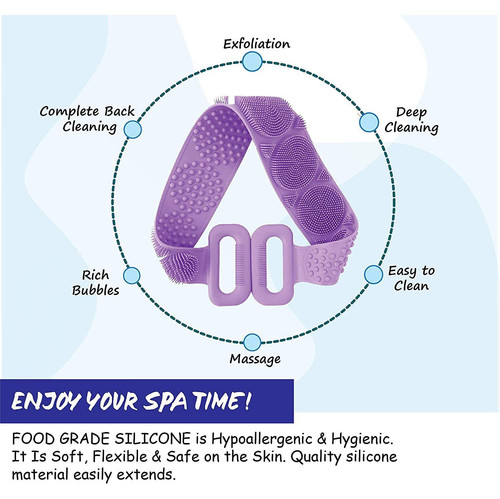 zuru bunch silicone body back scrubber double side bathing brush for skin deep cleaning massage dead.jpg