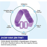 zuru bunch silicone body back scrubber double side bathing brush for skin deep cleaning massage dead