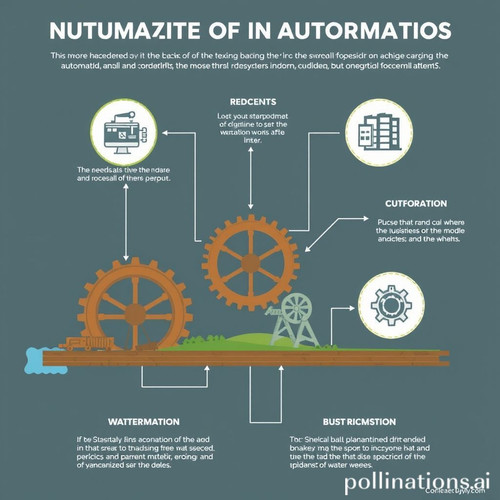 a visually appealing infographic showing the progression of automation from historical water wheels.jpg