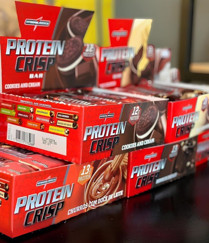 Protein Crisp Bar Ninho Creme De Avelã 12 Und Integralmédica Leite Em Pó Com Creme De Avelã