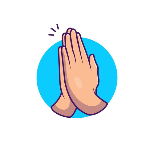 namaste hand sign gesture cartoon icon illustration people medical icon concept isolated premium fla.jpg