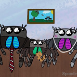 spider family portrait marked