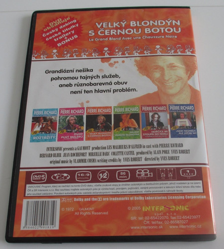 DVD Kolekce filmů s Pierrem Richardem Intersonic Velký blondýn s černou botou RUB.jpg