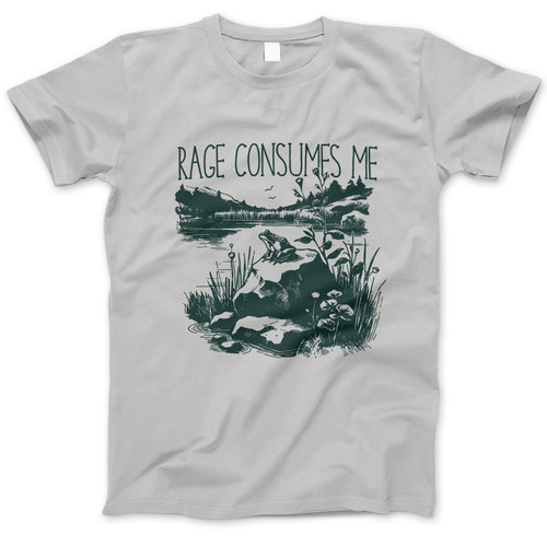 Photograph of four blank t-shirts greys beige and army green. Clipping path included. Ready for your.jpg