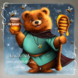 bear and jar with honey