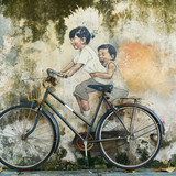 graffiti children bicycle