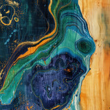 painting womans face is shown colorful image