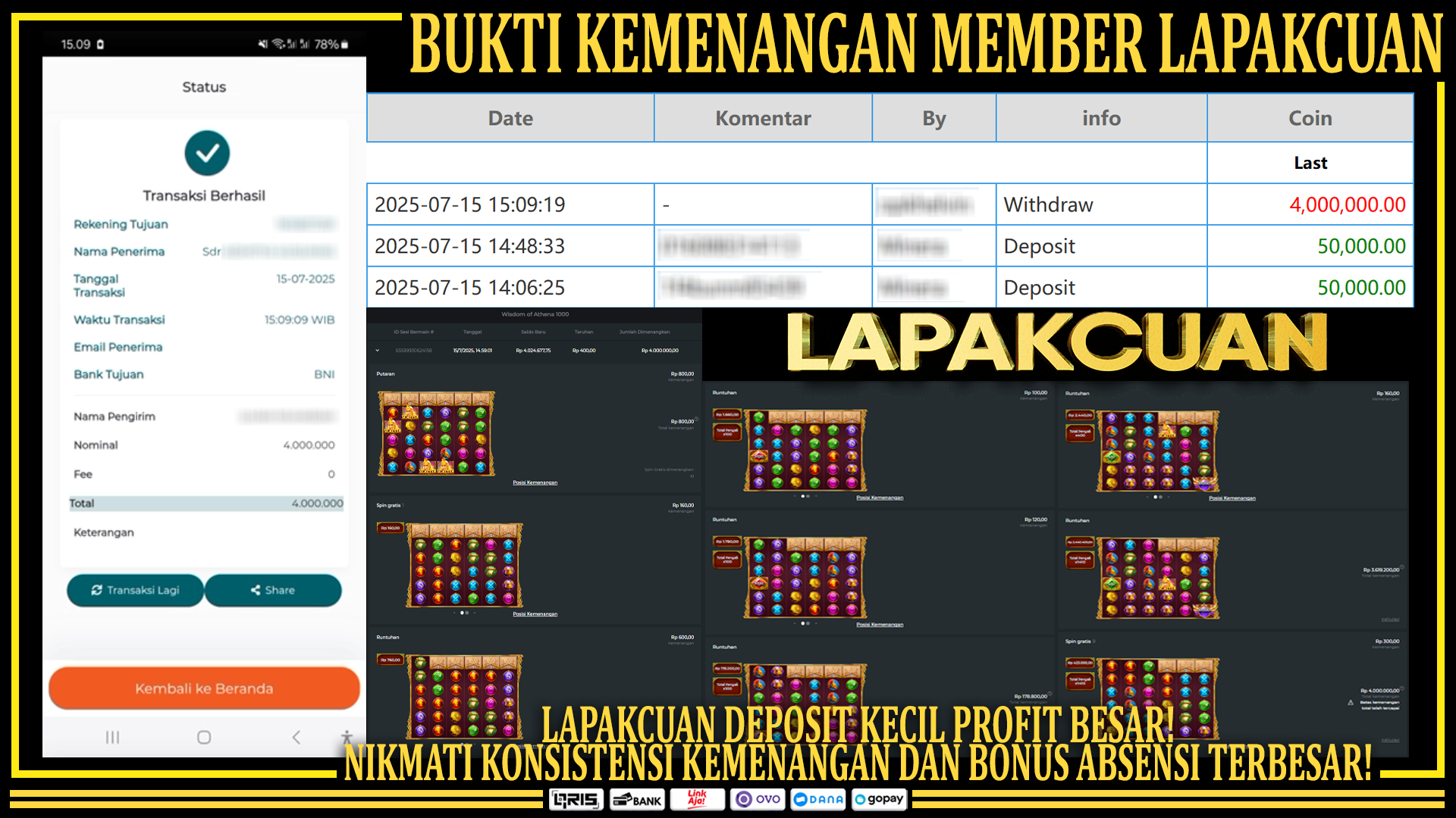 Bukti Kemenangan Member