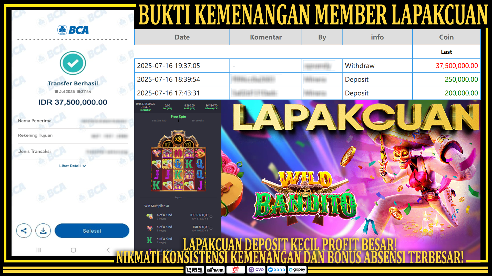 Bukti Kemenangan Member