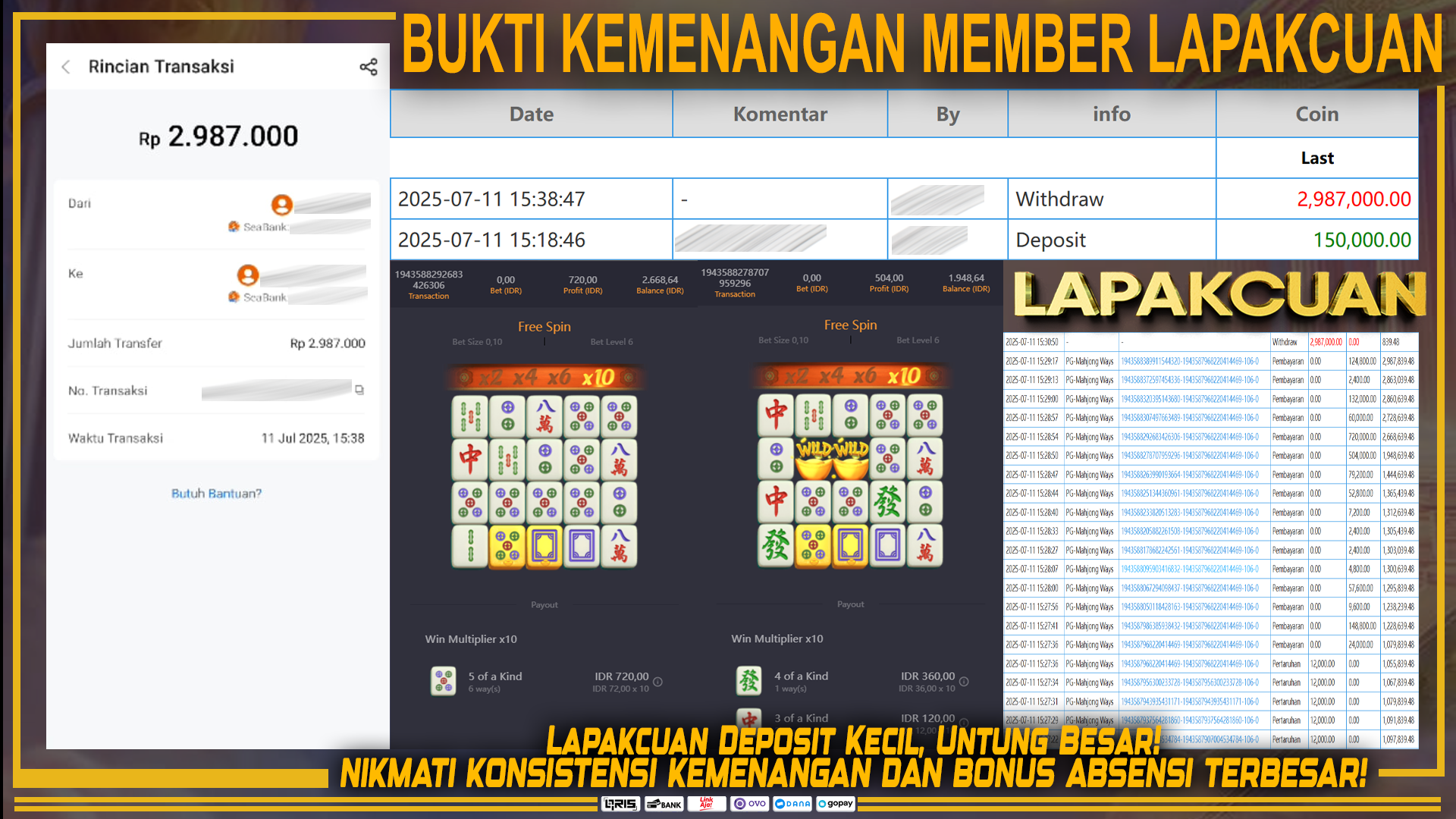 Bukti Kemenangan Member