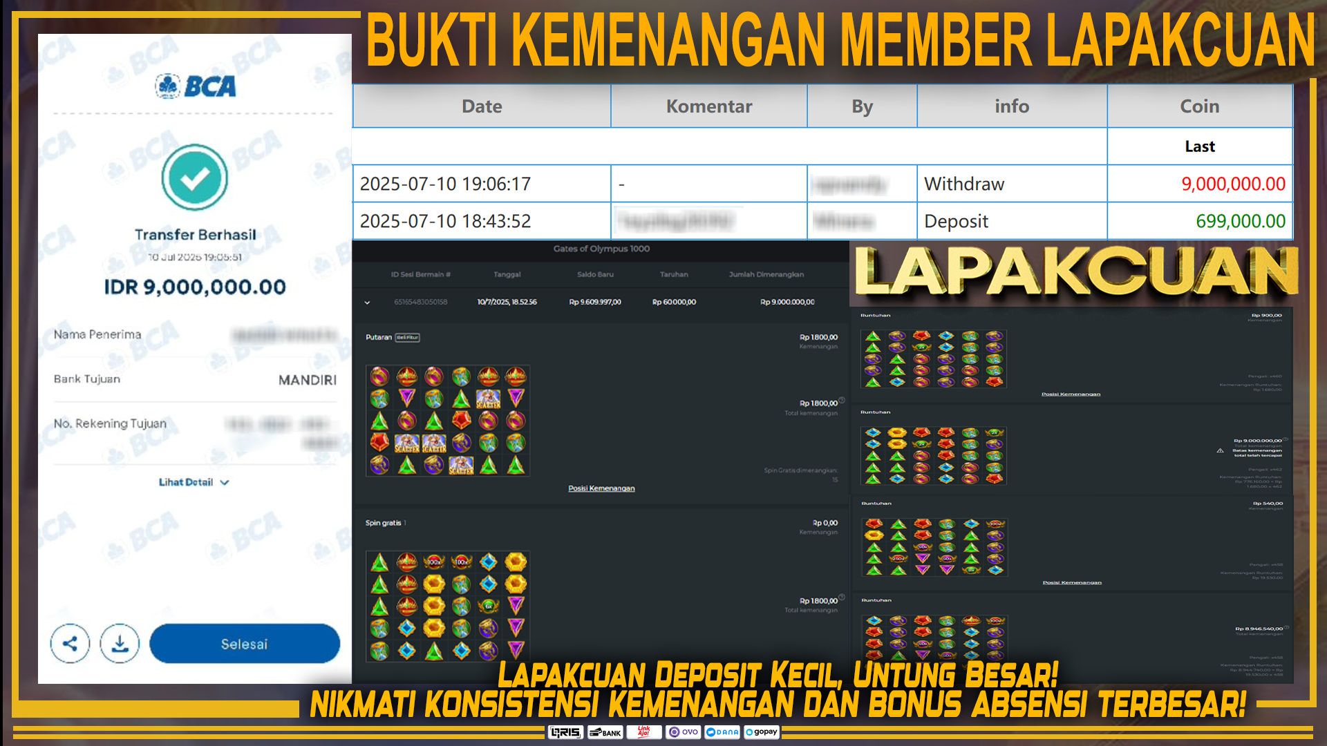Bukti Kemenangan Member