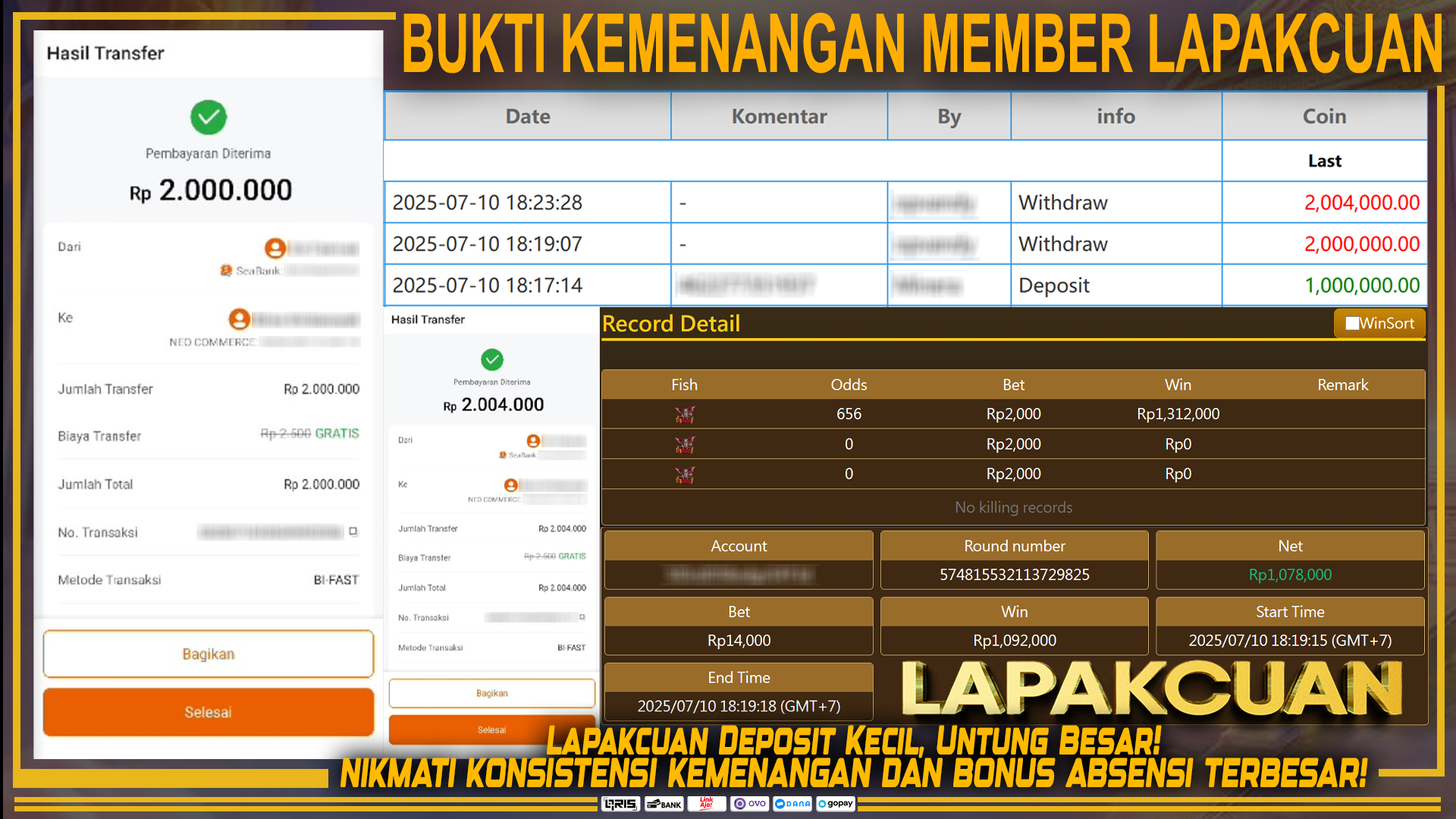 Bukti Kemenangan Member