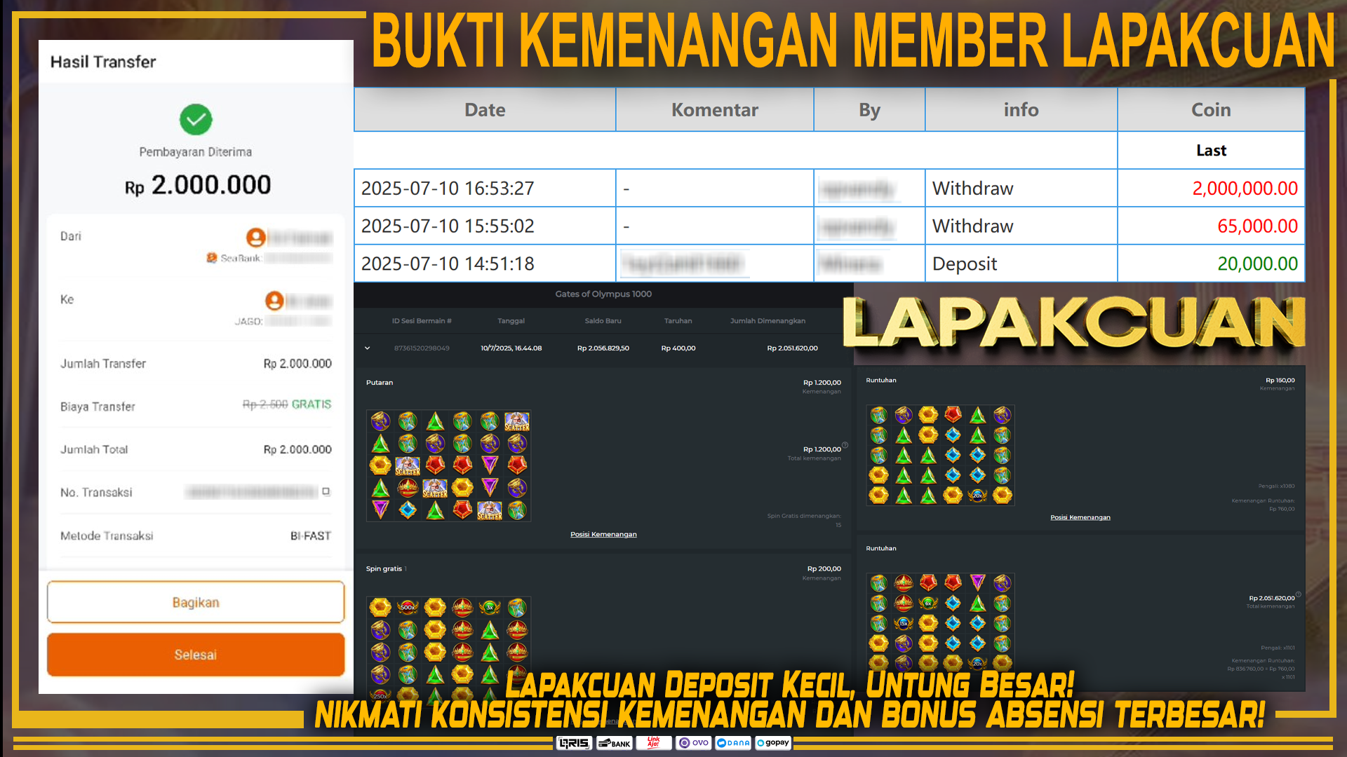 Bukti Kemenangan Member