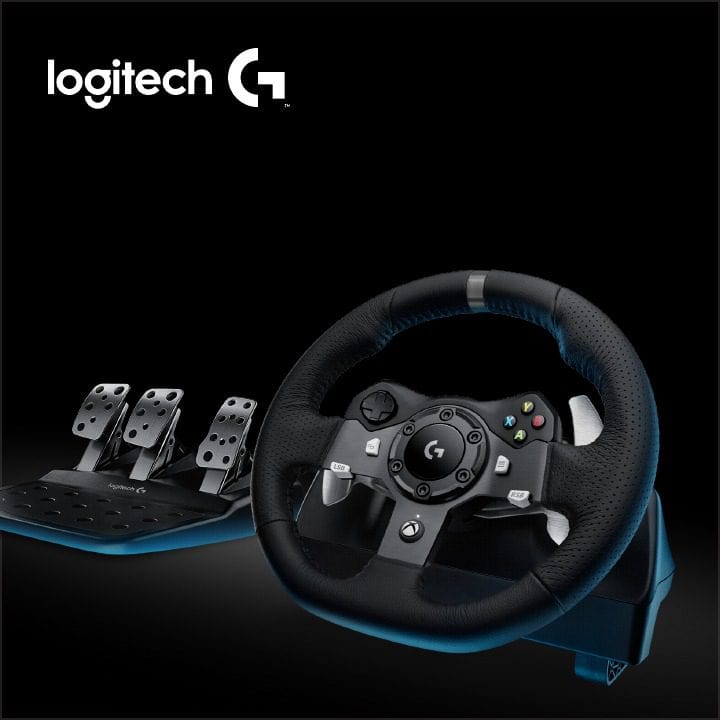 Volante gamer Logitech G G920 Driving Force G920 cor preto