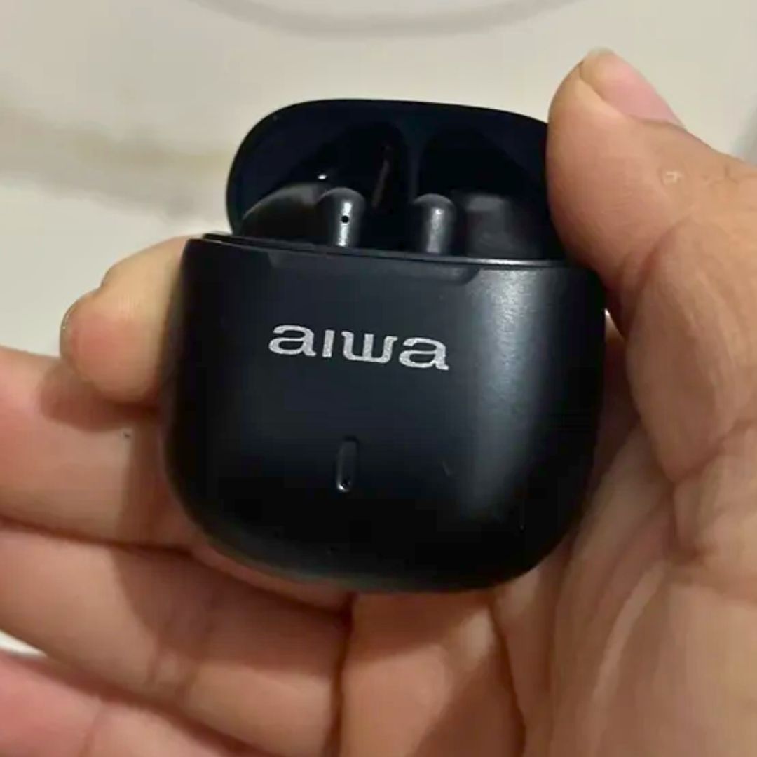 Fone De Ouvido Earbud Aiwa Eb-05-b Bluetooth Enc App Cor Preto