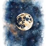 watercolor moon illustration 23