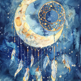 watercolor moon illustration 22