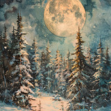 watercolor moon illustration 18