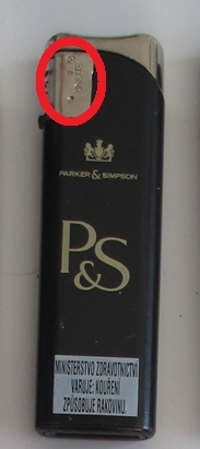 zapalovač reklamní na cigarety značky P&S 2.jpg