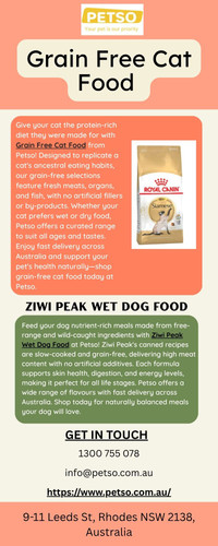 Grain Free Cat Food – Natural & Nutritious Options at Petso.jpg