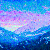 sunset on the mountains