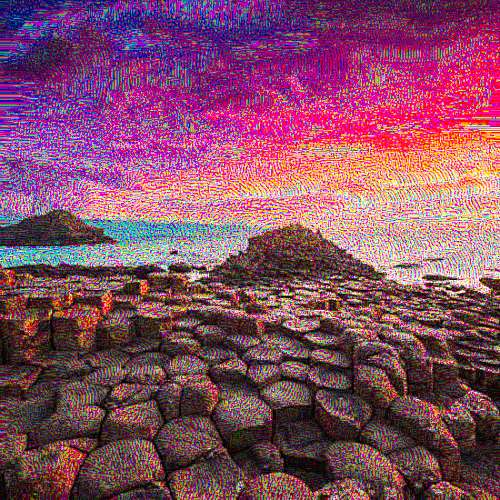 rocky shore sunset.gif
