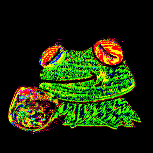 bootleg kermit enjoying some coffee.gif