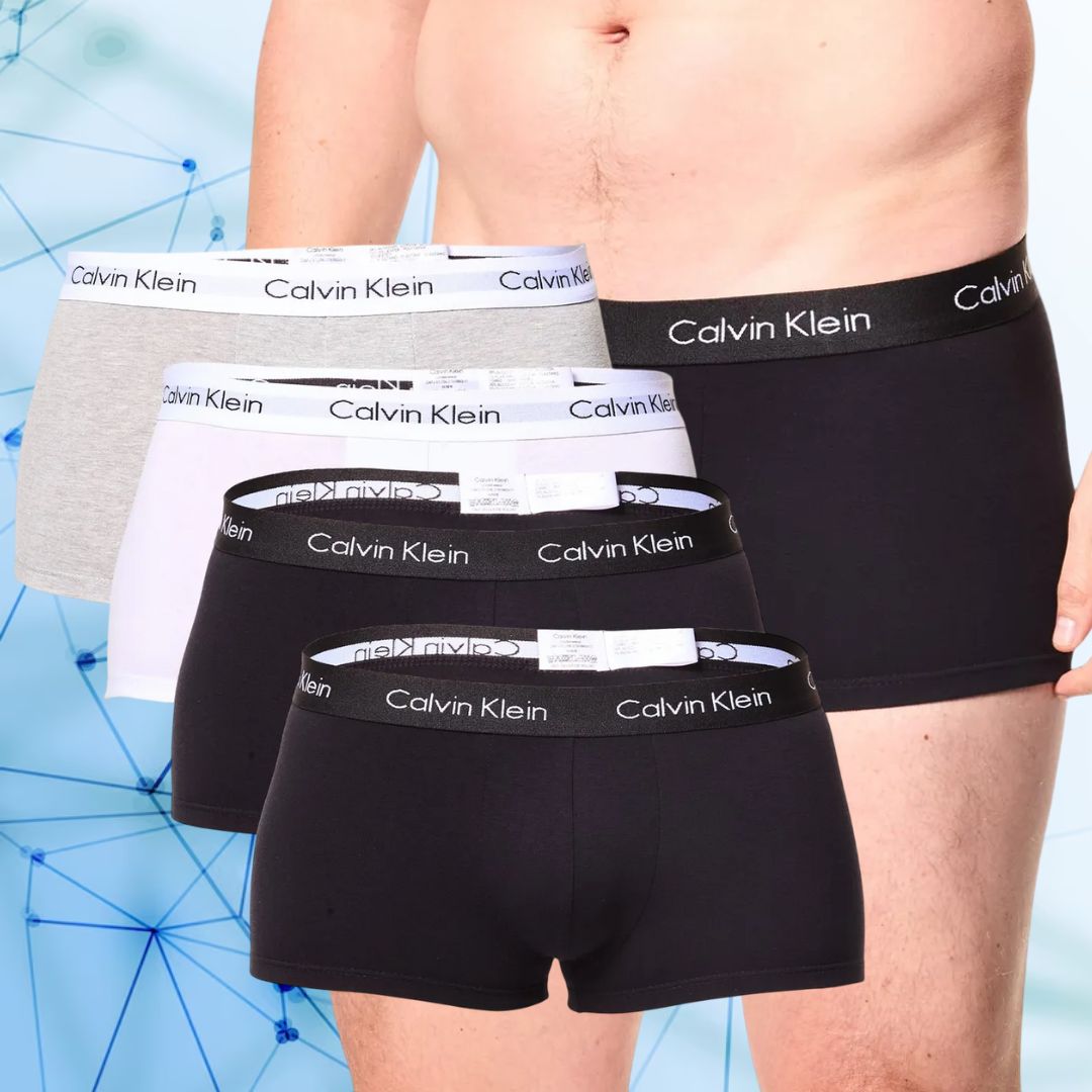 Kit 4 Cuecas Masculina Low Rise Trunk Algodão Calvin Klein