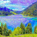 overlooking the lake