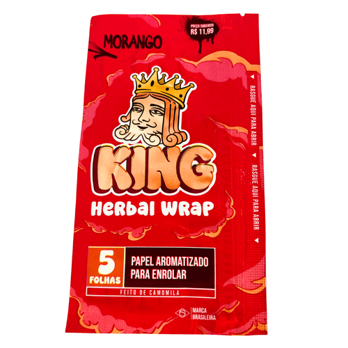 Blunt King Blunt Sabor Morango Pack C 5 Folhas
