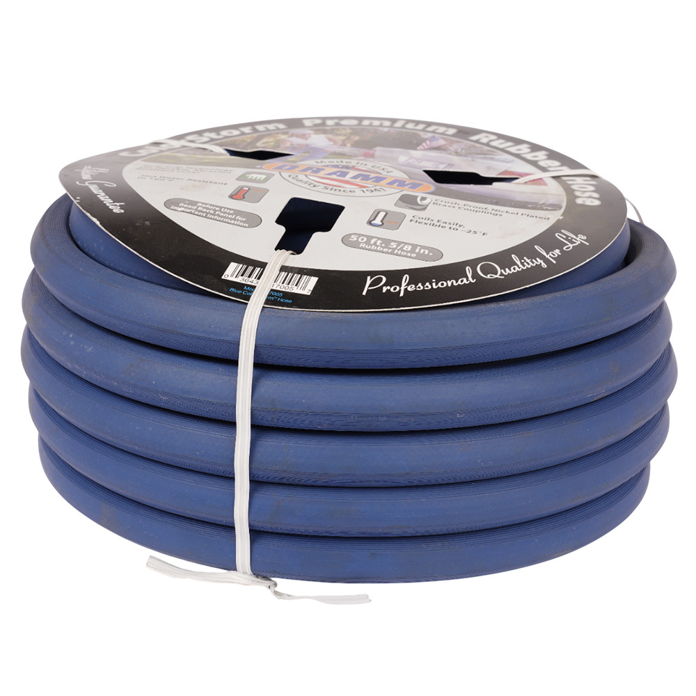 Dramm 5/8" x 50 ft Heavy-Duty Premium Garden Hose – Blue – Model 7618037