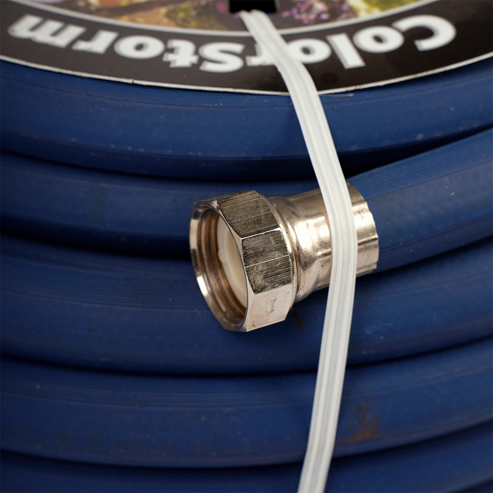 Dramm 5/8" x 50 ft Heavy-Duty Premium Garden Hose – Blue – Model 7618037