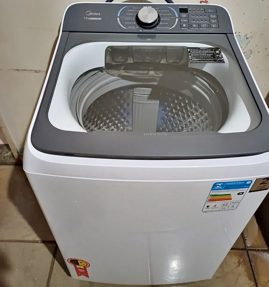 Máquina De Lavar Roupas 14kg Branca Wave Impeller Midea