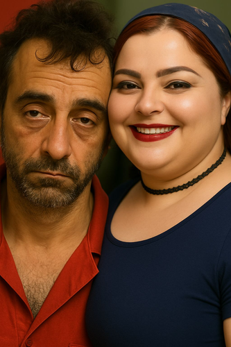 Close Up Portrait Of Two Individuals With Contrasting Expressions.png