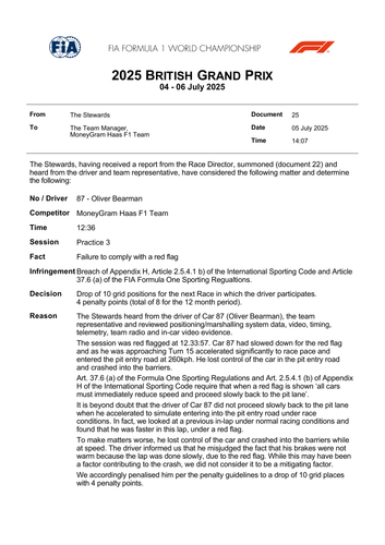 [British GP]Doc 25 Infringement Car 87 Failure to comply with red flag (Corrected) page 1.png