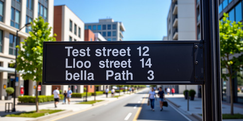 a street sign in a urban environment with a blue sky background modern city buildings in the backgro.jpg
